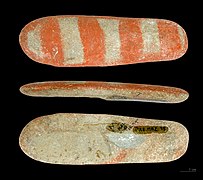 Azilian Painted pebbles from le Mas-d'Azil, Ariège France