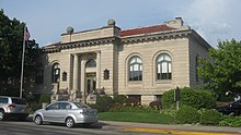 Goshen Carnegien julkinen kirjasto - nykyinen kaupungintalo