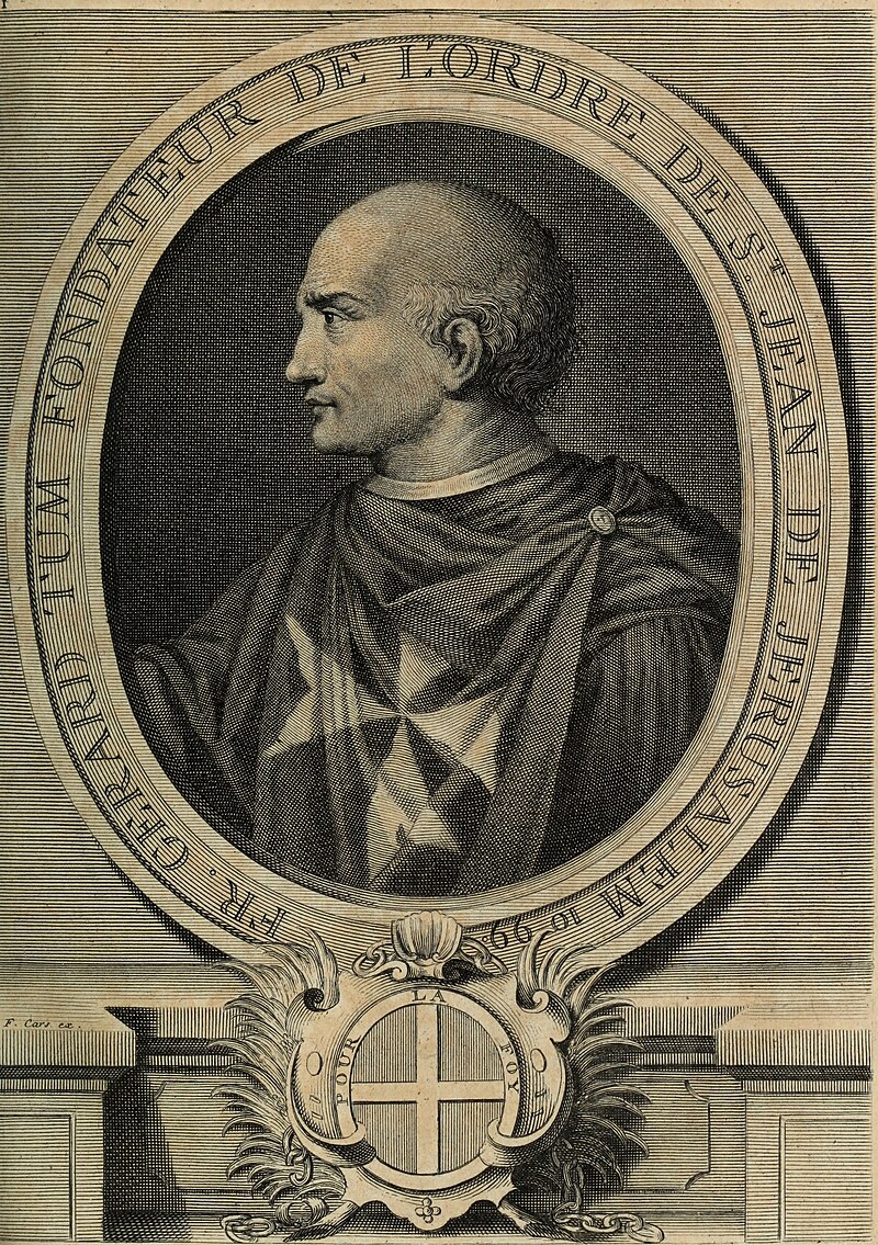 Frère Gérard (1047 - 1120) 800px-Gravure_de_Fra_Gerard_fondateur_des_Hospitaliers_de_Saint-Jean