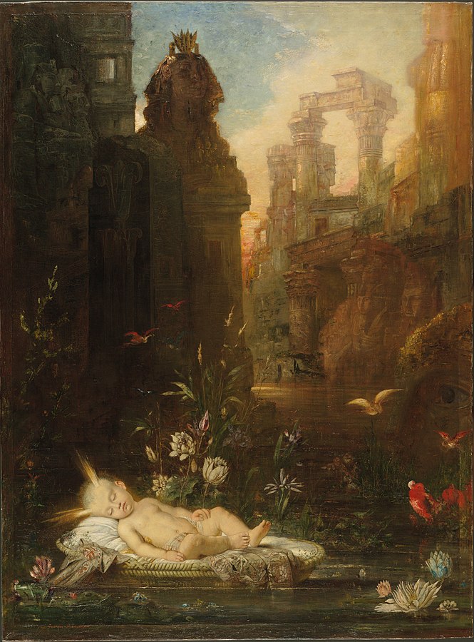 Moïse exposé sur le Nil - Gustave Moreau - Crotos