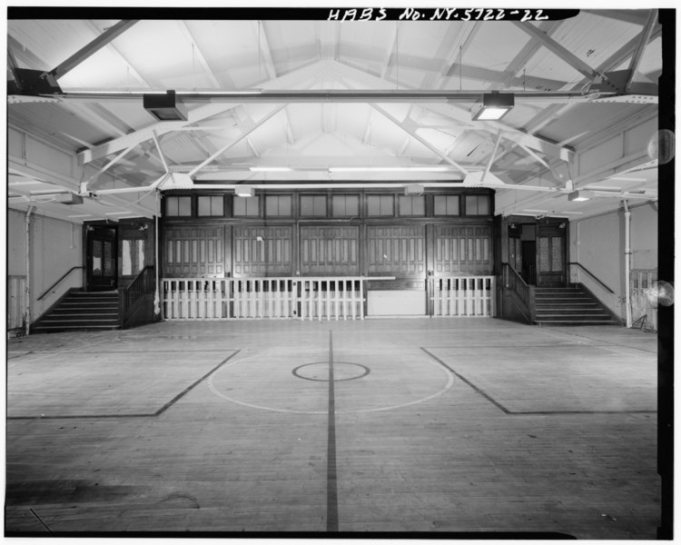 File:Gynasium, view east, 1900 building - Susan B. Anthony School, First Street and Central Park, Rochester, Monroe County, NY HABS NY,28-ROCH,41-22.tif