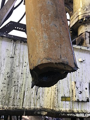 A photograph of a broken segment of drill string HWDP Part.jpg