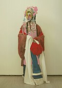 Hand coloured photo of a Cantonese Opera Male Dan performer as Hau Mulan in 1927, Hong Kong.jpg