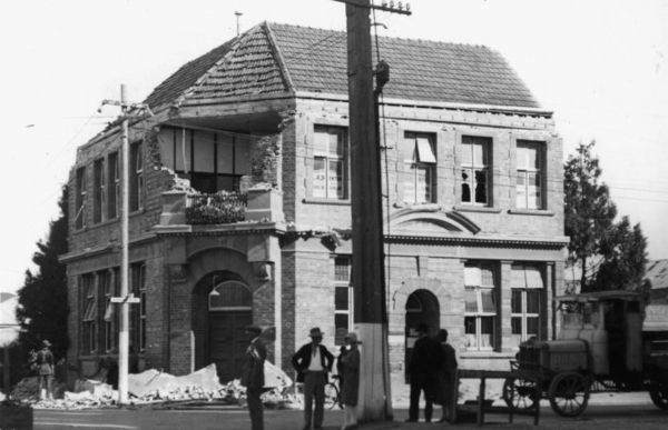 Damage to the Hawkes Bay Tribune building