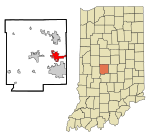 Hendricks County Indiana Incorporated and Unincorporated areas Avon Highlighted.svg