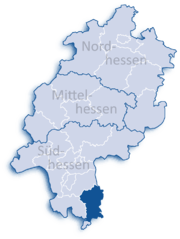 Odenwald no mapa