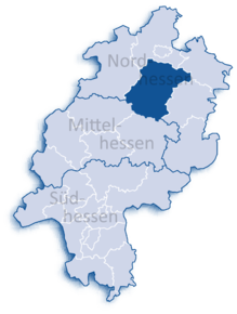 Poziția regiunii Districtul Schwalm-Eder