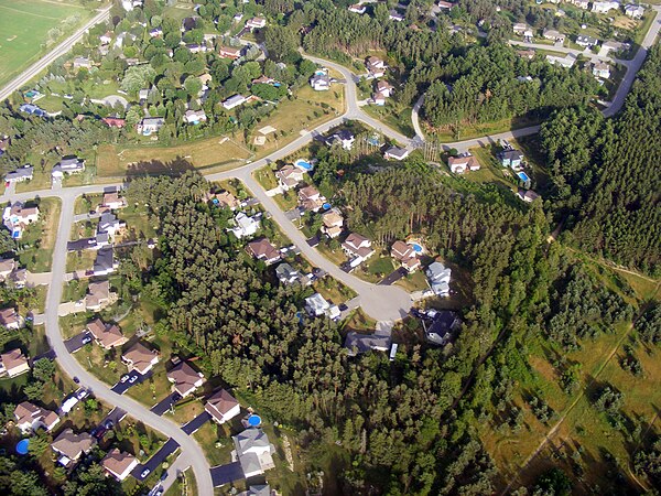Aerial photo of a portion of Hillsdale
