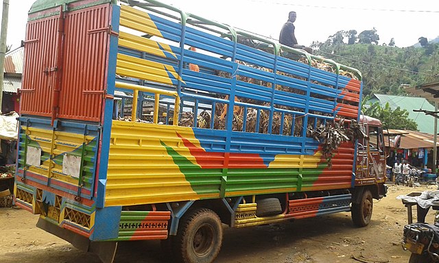 A truck in a village near Morogoro.