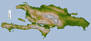 Topografiska karta Hispaniole