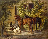 つながれた馬 (1843)