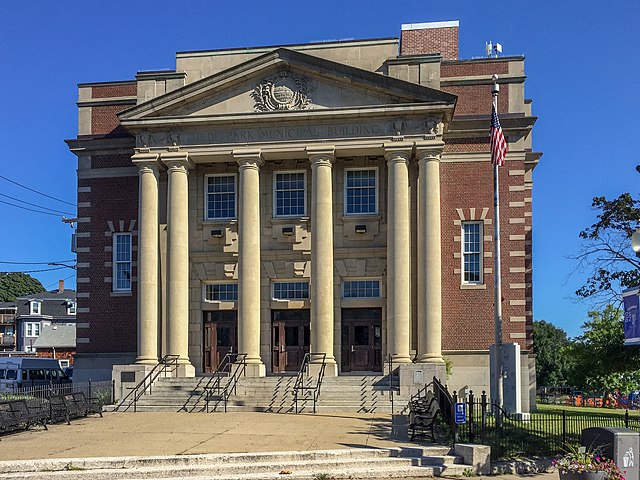 The former Hyde Park Municipal Building, 1179 River Street