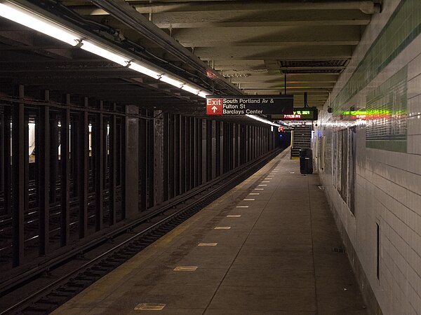 Southbound platform