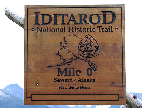Start of the Iditarod National Historic Trail in Seward