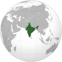 Localisation de l'Inde
