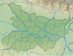 Map showing the location of कैमूर अभयारण्य