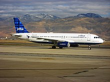 Airbus A320-232 der JetBlue Airways auf dem Salt Lake City International Airport