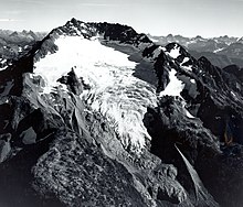 The North Cascades are heavily eroded by glaciers Jack Mountain North Cascades.jpg