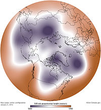 Carte d'un blobs s'étendant de l'Arcitc