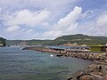 Jetée de Dennery dans la baie de Dennery.