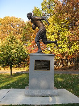 Jim Thorpe står staty i Jim Thorpe.