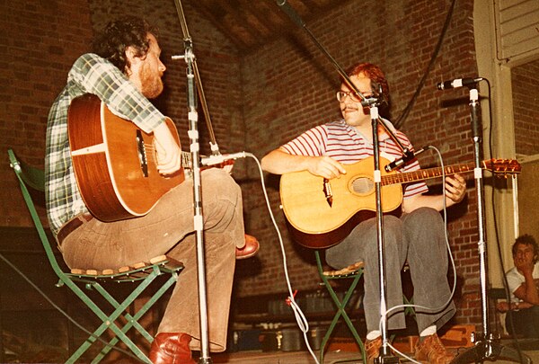 Grossman (right) duetting with John Renbourn at the 1978 Norwich Folk Festival, England