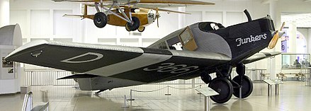 SAA started operations with a number of acquired Union Airways aircraft, including the Junkers F.13, similar to the one pictured