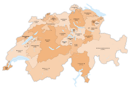 Confederazione svizzera Schweizerische Eidgenossenschaft Confédération suisse Confederaziun svizra Confoederatio Helvetica (CH) - Mappa