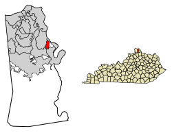 Posizione nella contea di Kenton, Kentucky