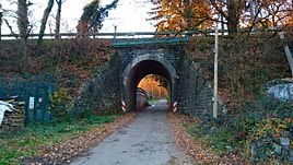 Through the railway tunnel ...