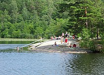 Klippbad vid Kottlasjön, 2021.