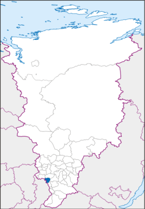 Новосёловский район на карте