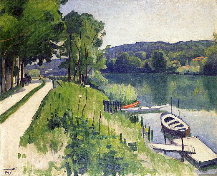 File:La Varenne, The Red Boat Albert Marquet.jpg