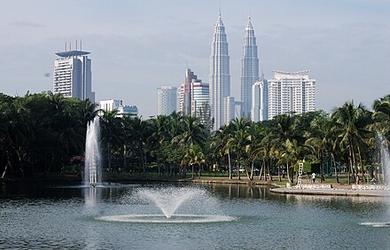 View to KLCC from Titiwangsa Lake Gardens