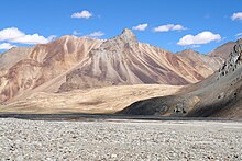 Leh-Manali Highway, Rock formations, Ladakh, India.jpg