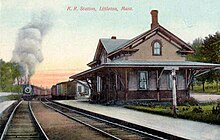 The 1879 Littleton depot on a 1910 postcard LittletonMA Boston&Maine.jpg