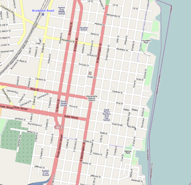 File:Location map Alexandra Historic District, Virginia.png