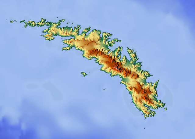 Saunders Island is located in South Georgia