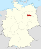 Map of Germany, position of the Havelland district highlighted