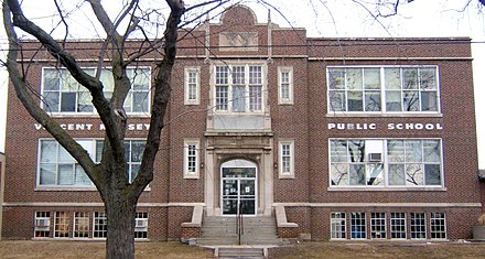 Vincent Massey Public School, the site of the fictional Degrassi Junior High School, pictured in 2009