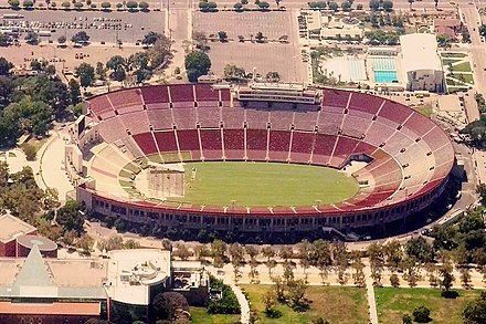 The Los Angeles Memorial Coliseum was home to the Chargers during their inaugural season.