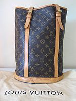 Louis Vuitton monogram patterned on a shoulder bag