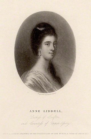 <span class="mw-page-title-main">Anne FitzPatrick, Countess of Upper Ossory</span> English noblewoman