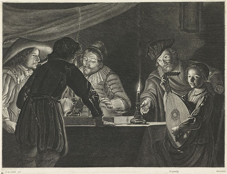 File:Lucas Vorsterman (I) and Adam de Coster - Tric-trac players by candle light.jpg
