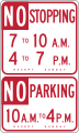 No Stopping/No Parking Specific Hours R29(CA)