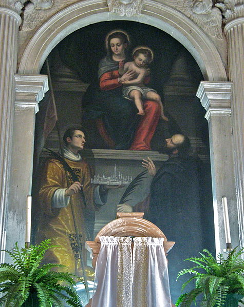 File:Maganza, "Madonna con il Bambino, sant’Anastasio e san Vincenzo con il modello della città di Vicenza", 1613.jpg