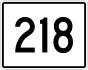 State Route 218 işaretçisi