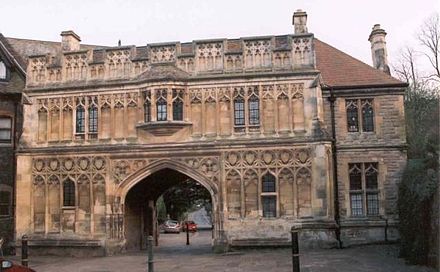 The Abbey Gateway in the town centre is now the home of the Malvern Museum