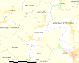 Mapa obce Vadencourt