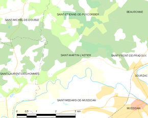 Poziția localității Saint-Martin-l'Astier